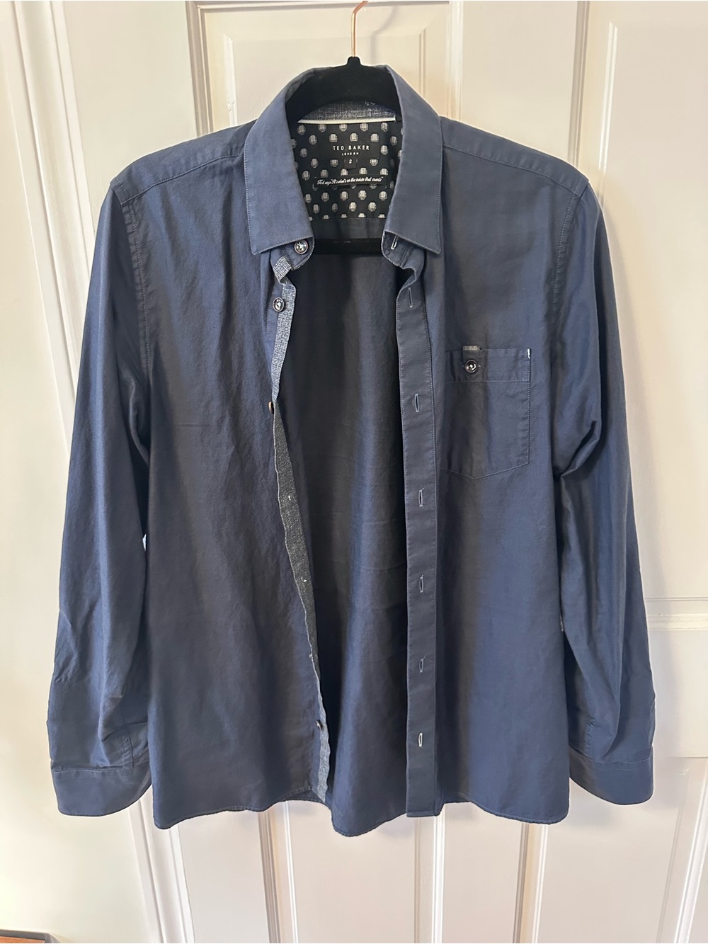Ted Baker Dark Navy Button-Down Casual Shirt